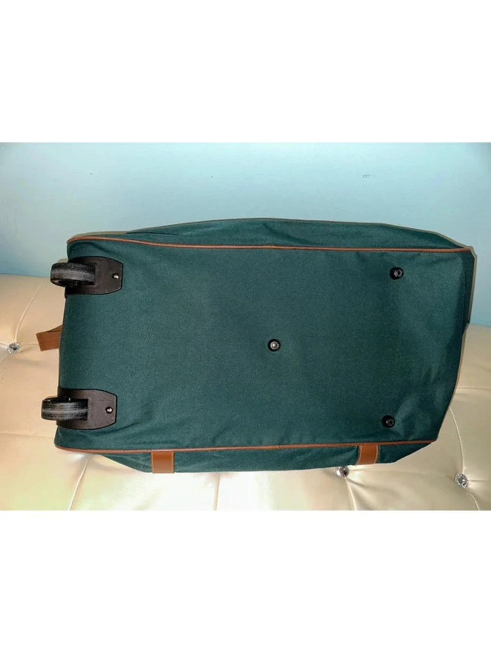 Vintage Ralph Lauren Polo Green 90s Rolling Duffle Bag